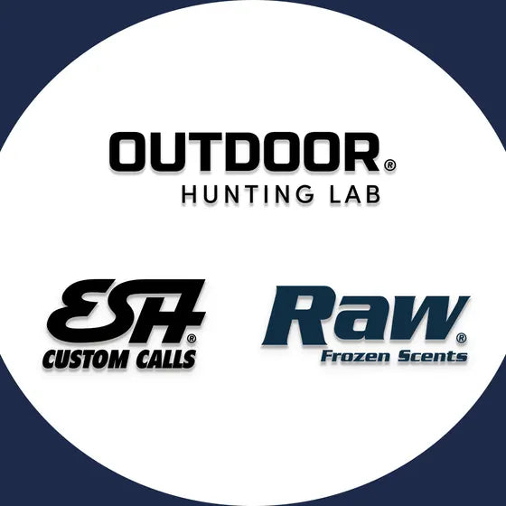 Outdoor Hunting Lab, ESH Custom Calls and RAW Frozen Scents logos